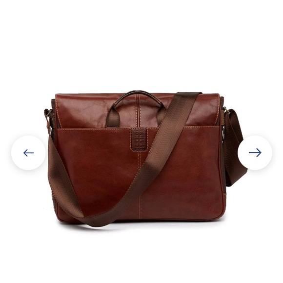 NWOT Baconi Leather Messenger Bag - Picture 3 of 6